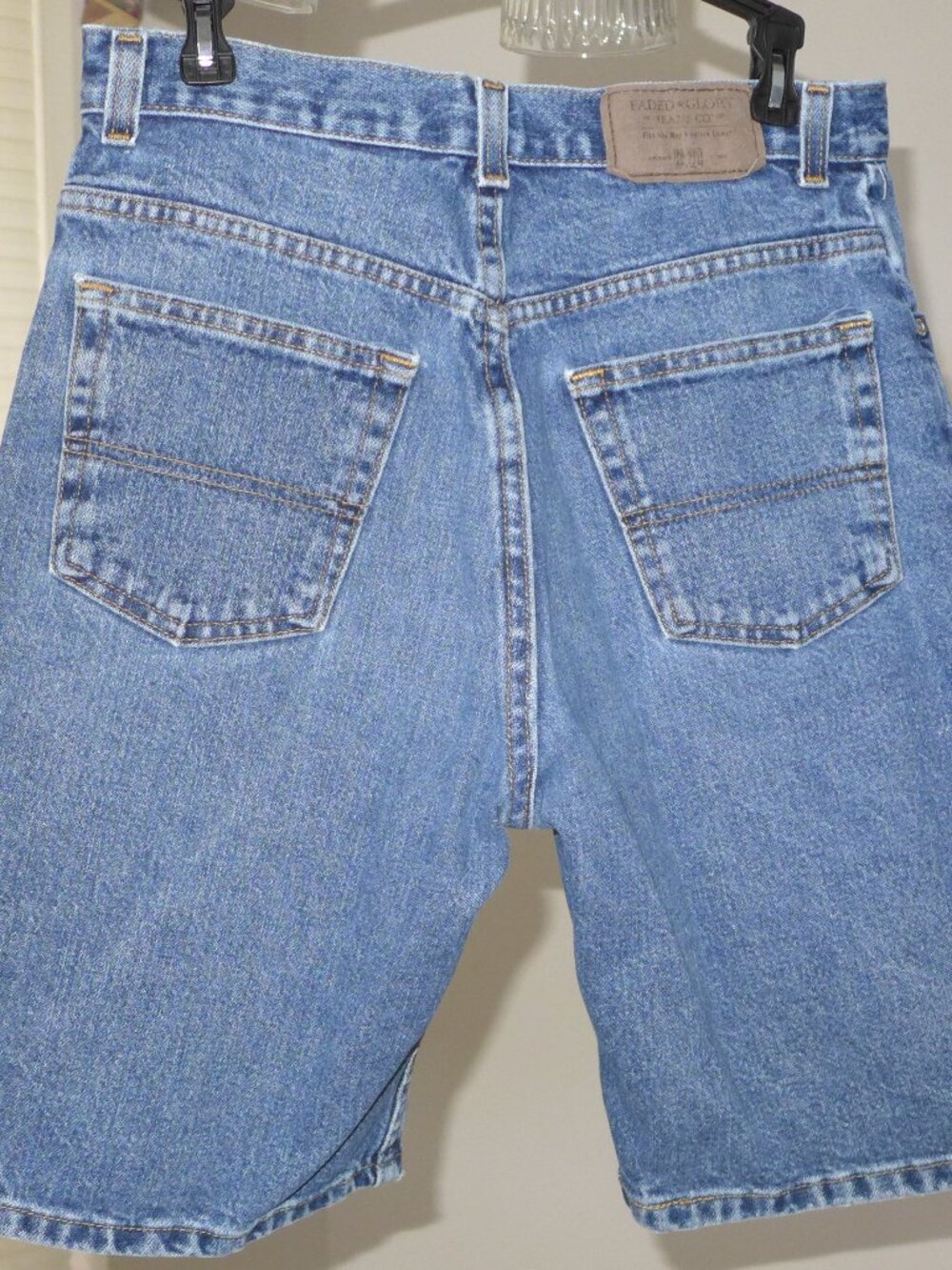 Faded Glory Denim Shorts 32" Light Blue Stonewash